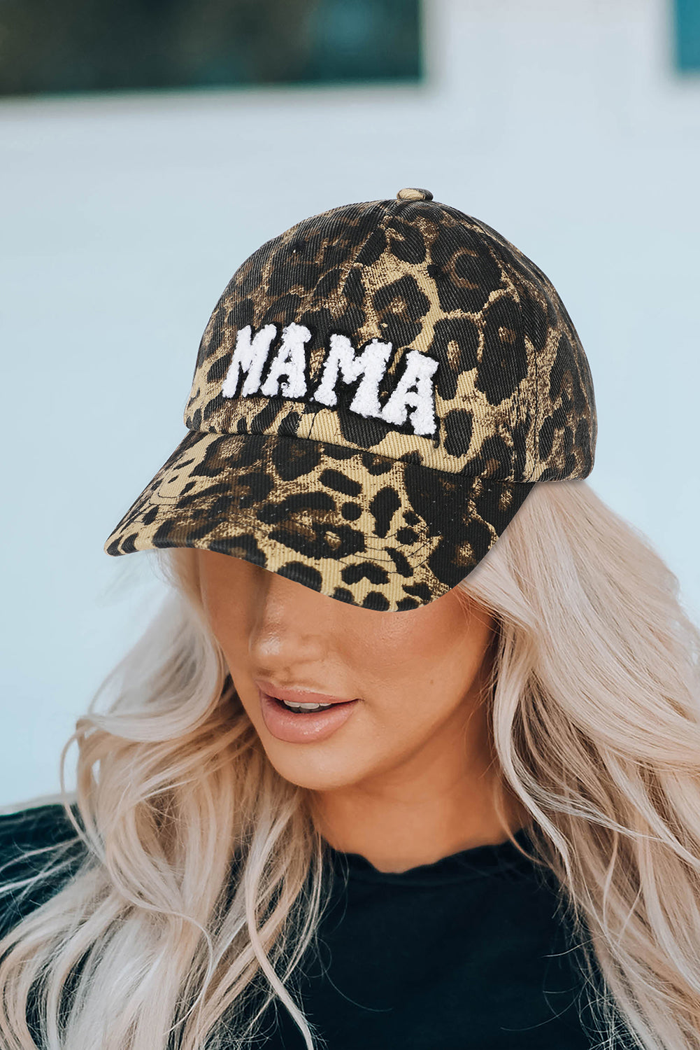 Leopard MAMA Embroidered Leopard Baseball Cap