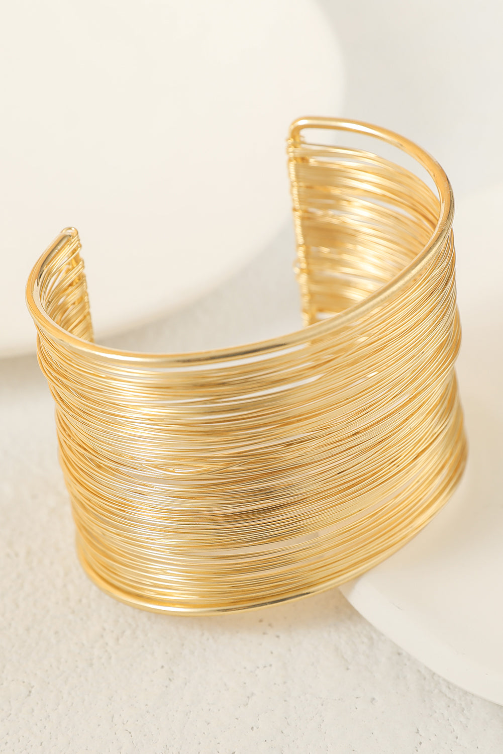 Gold Luxury Heavy Metal High Quality Open Wire Bracelet