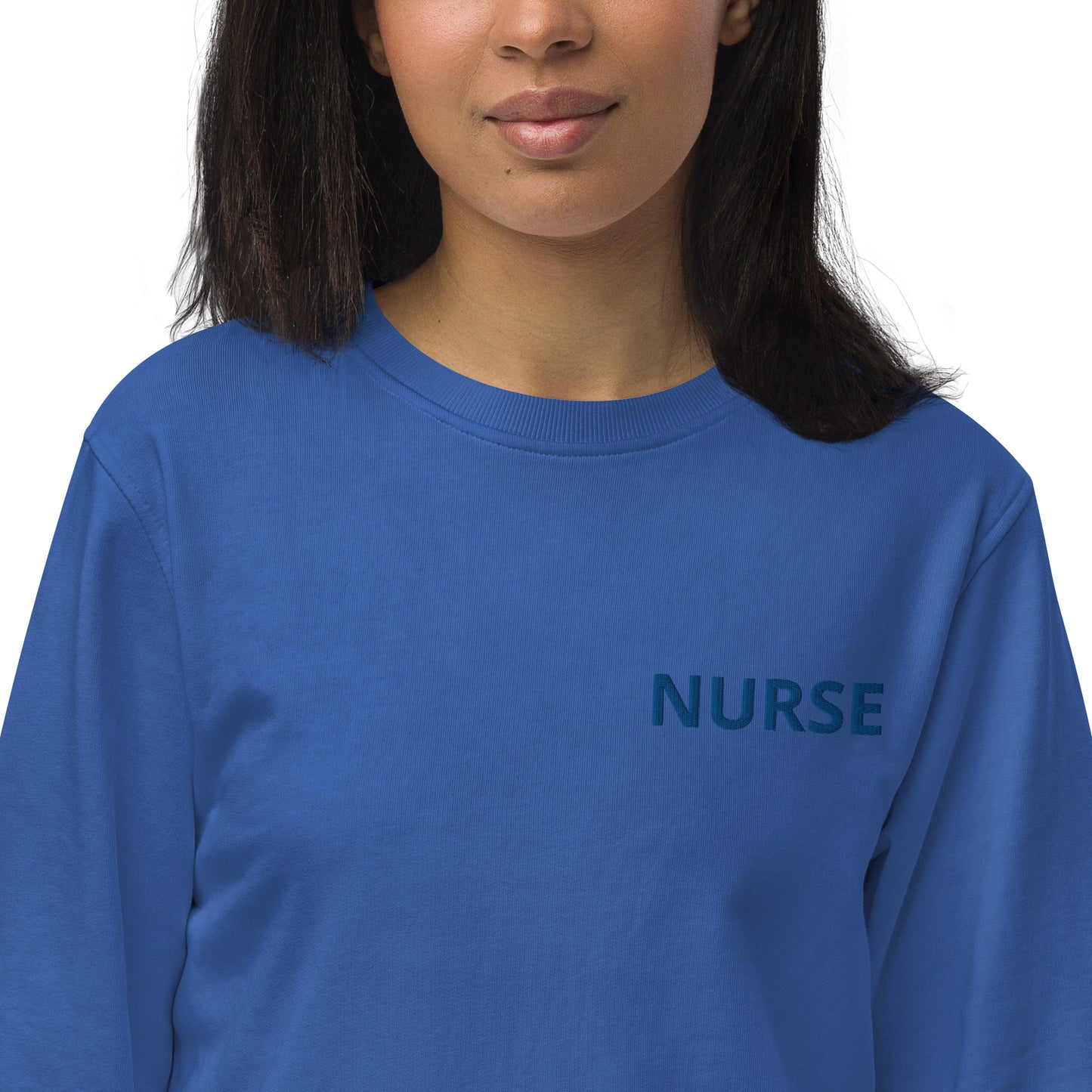Embroidered NURSE Unisex organic sweatshirt